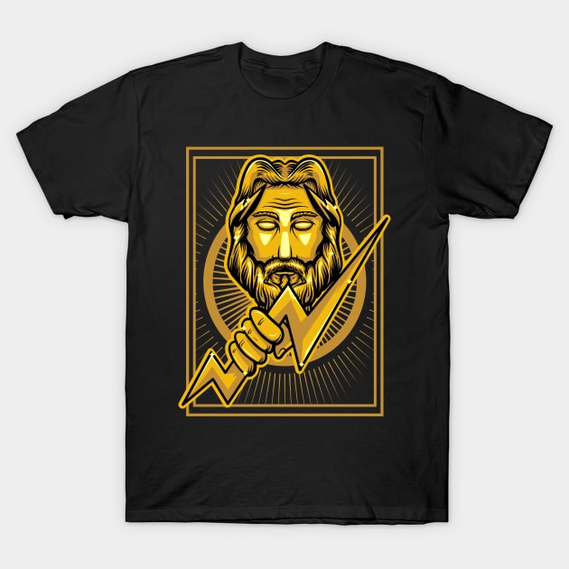 Golden zeus T-Shirt by Luckyart11